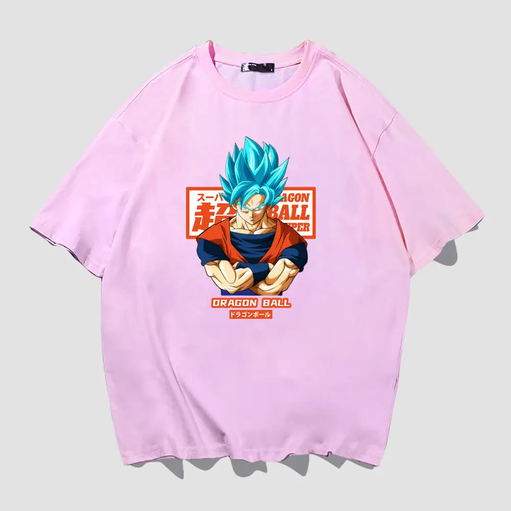 Men Saiyan Dragon Ball Z T-Shirt Pink - Image 6