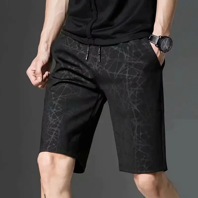 Men's Black Camo Shorts Large Casual Multi Bag - Image 8