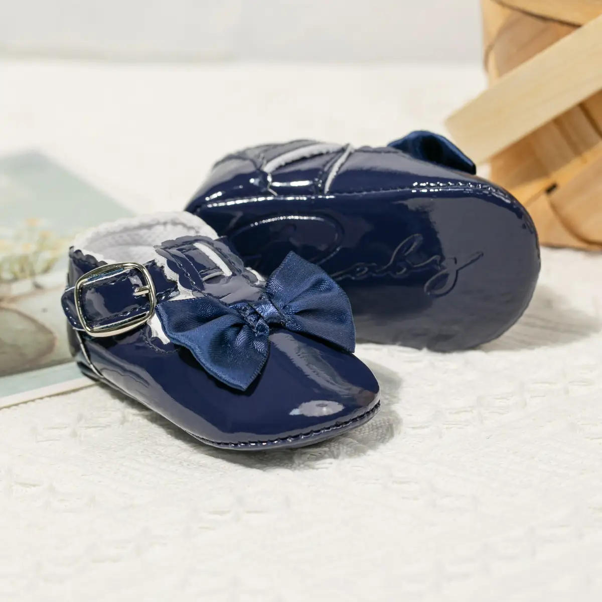 Blue Bow Baby Shoes for Girls 0-1 Year Non-Slip — feature 11