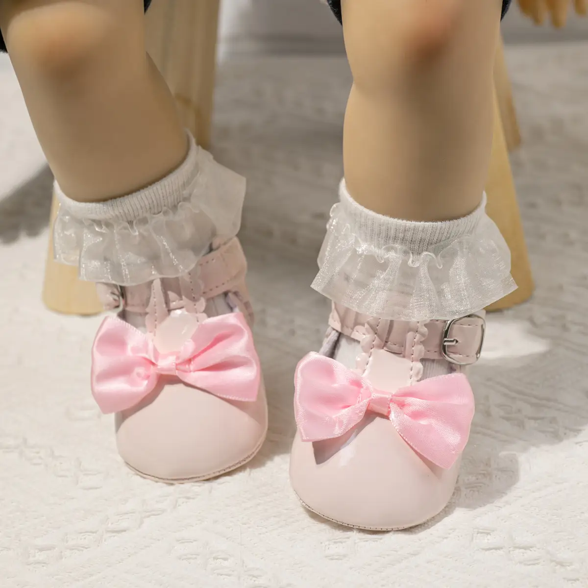 Blue Bow Baby Shoes for Girls 0-1 Year Non-Slip — feature 13