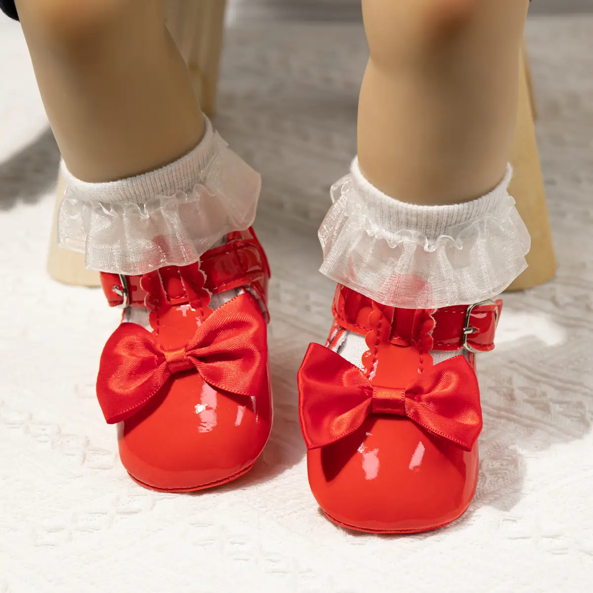 Blue Bow Baby Shoes for Girls 0-1 Year Non-Slip — feature 15