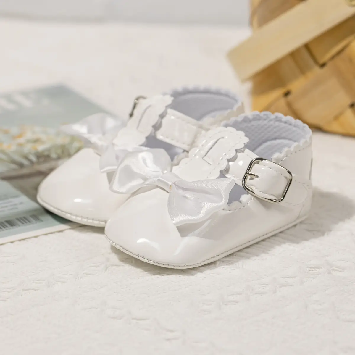 Blue Bow Baby Shoes for Girls 0-1 Year Non-Slip — feature 3