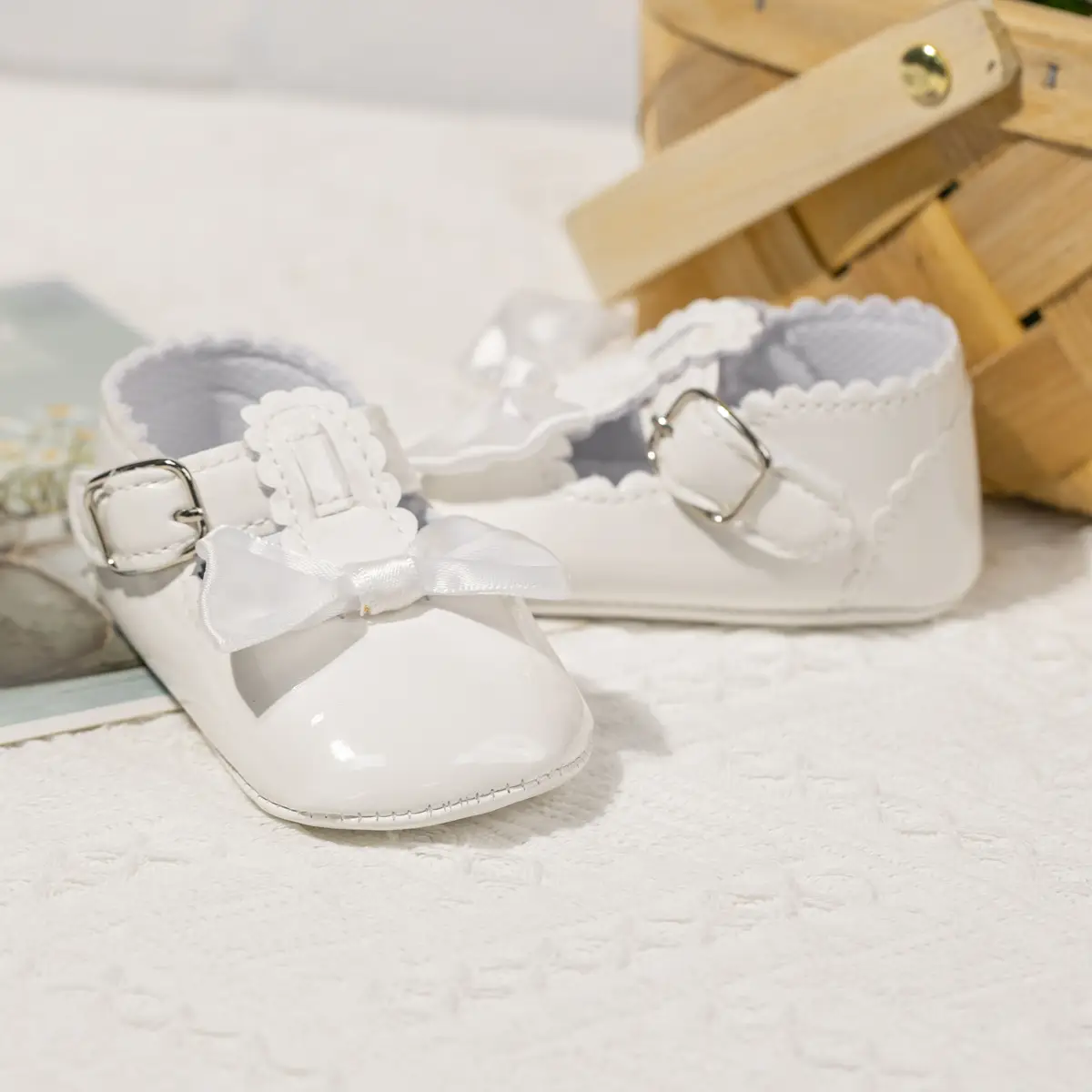 Blue Bow Baby Shoes for Girls 0-1 Year Non-Slip — feature 4
