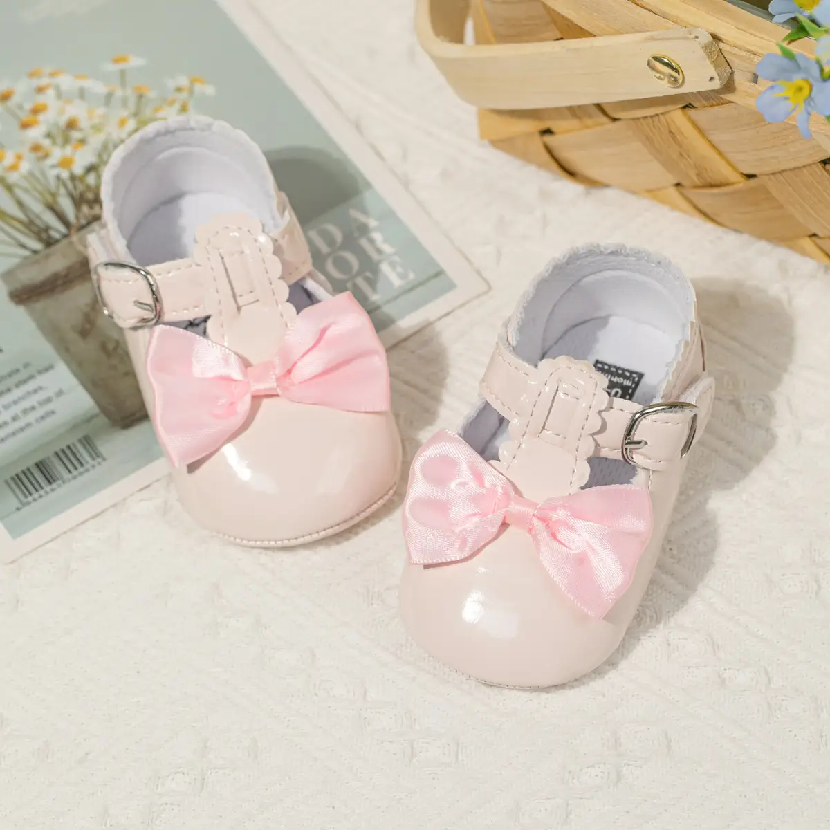 Blue Bow Baby Shoes for Girls 0-1 Year Non-Slip — feature 6