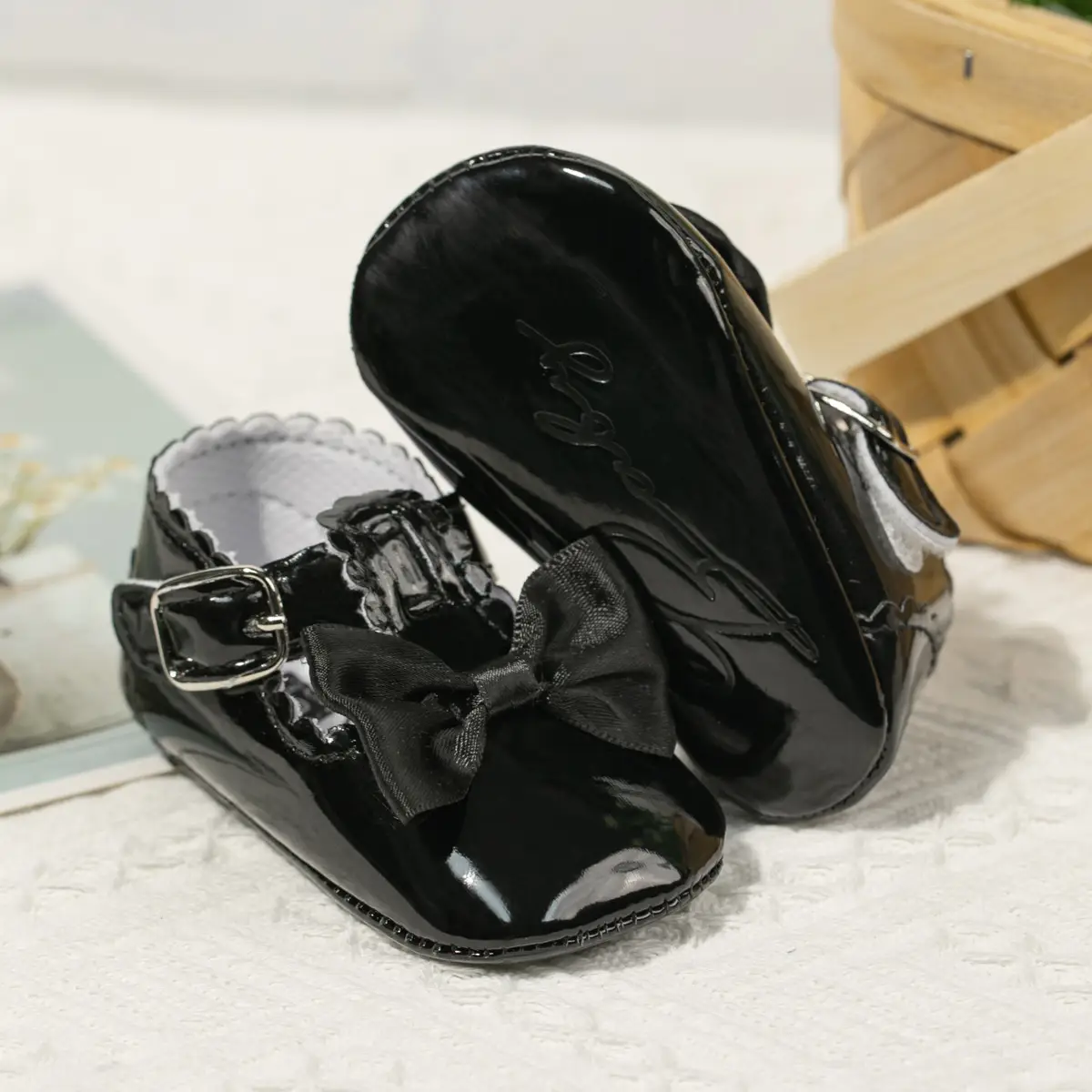 Blue Bow Baby Shoes for Girls 0-1 Year Non-Slip — feature 7