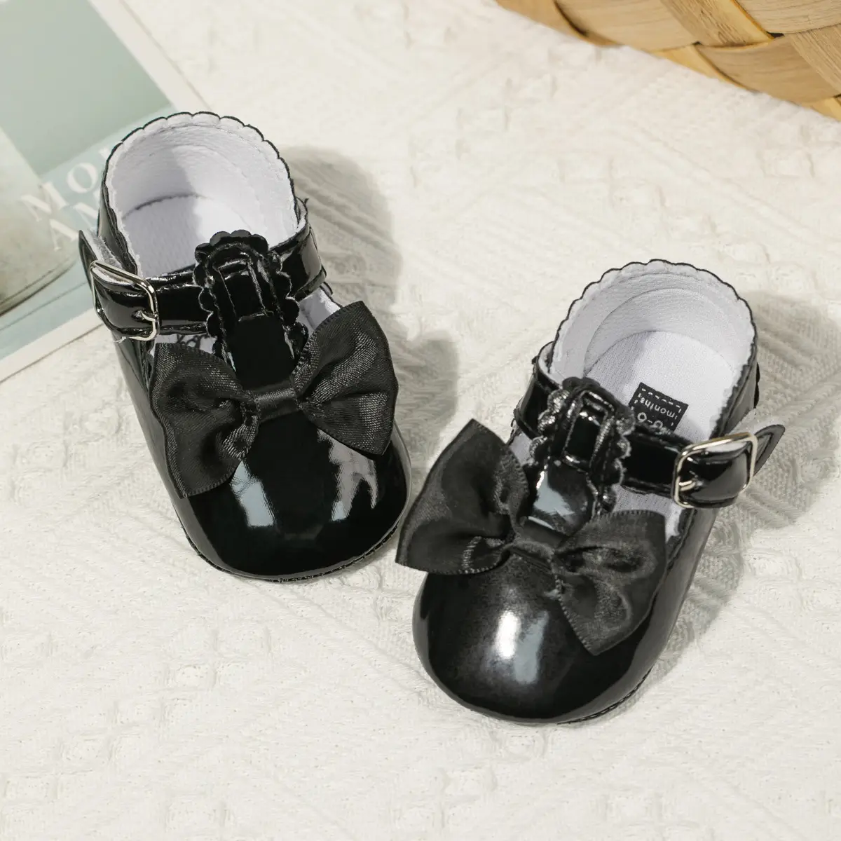 Blue Bow Baby Shoes for Girls 0-1 Year Non-Slip — feature 8