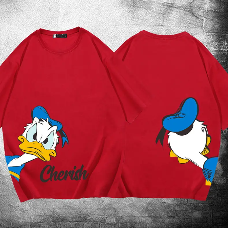 Donald Duck T-Shirt Blue Men Women Summer