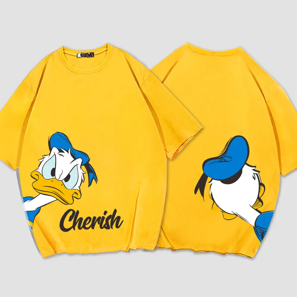 Donald Duck T-Shirt Blue Men Women Summer