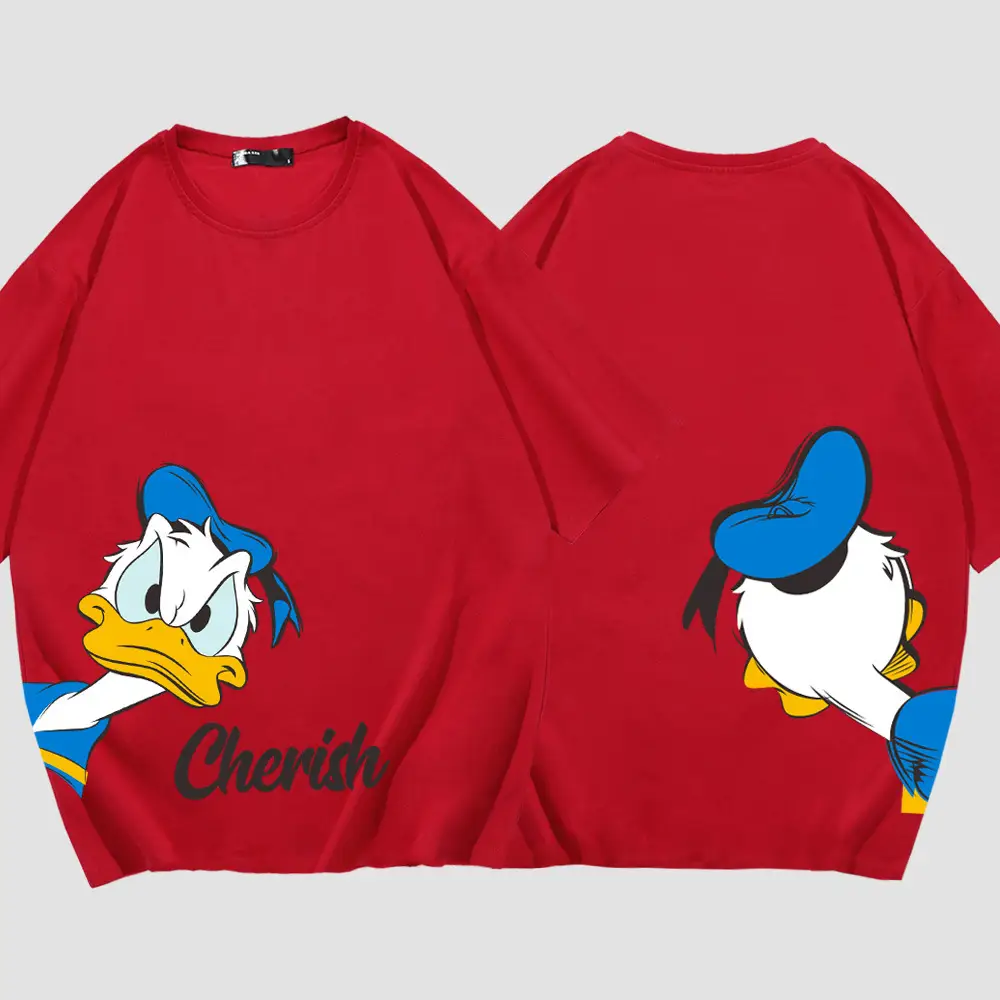 Donald Duck T-Shirt Blue Men Women Summer