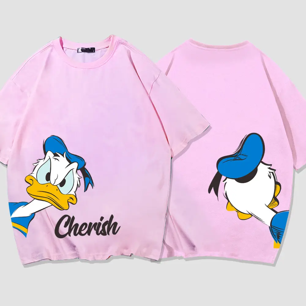Donald Duck T-Shirt Blue Men Women Summer