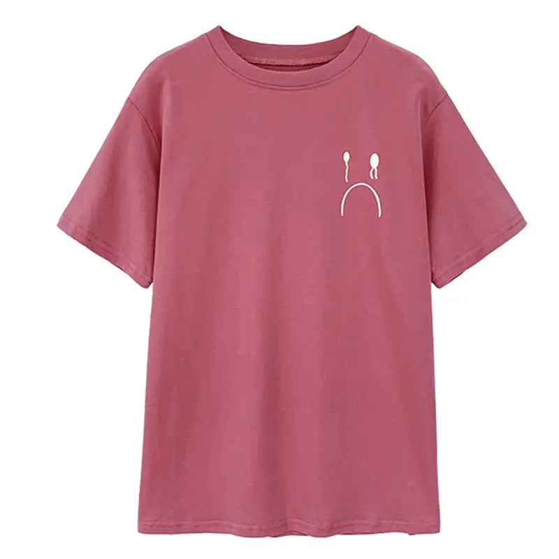 Women Pink Printed Short Sleeve T-Shirt 2025 Summer - Image 8
