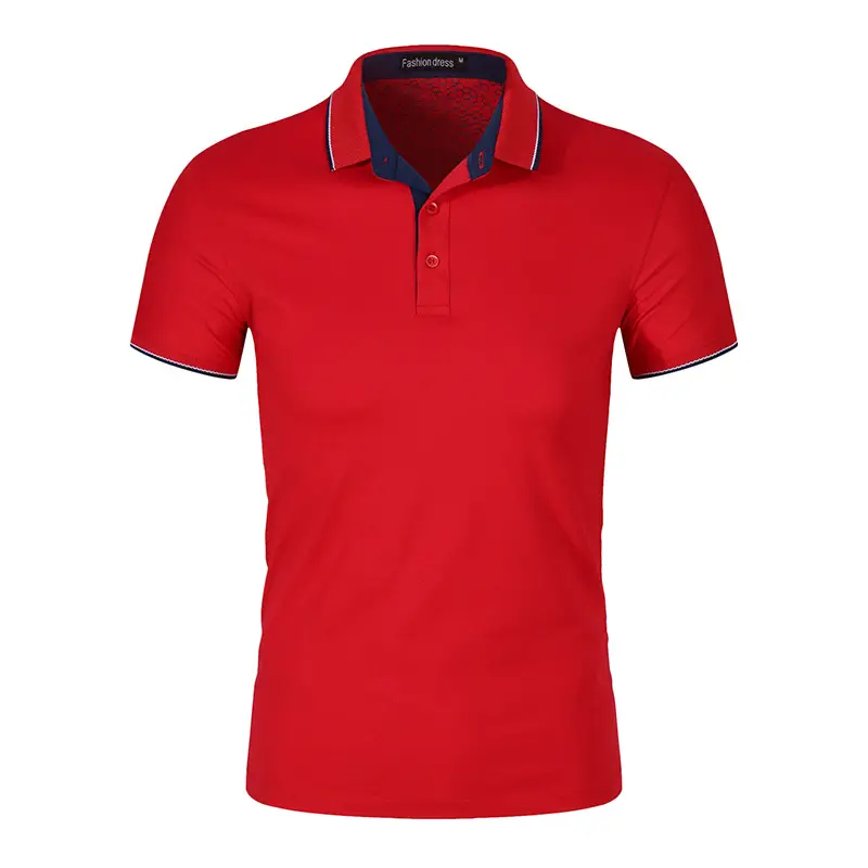 Blue Color Lapel Polo Shirt with Embroidered Logo for Men & Women - Image 2