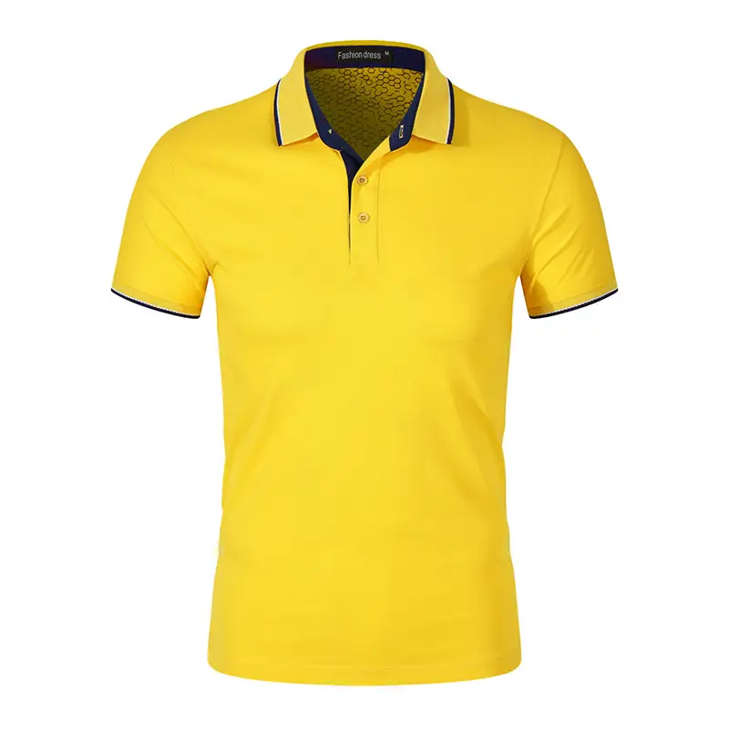 Blue Color Lapel Polo Shirt with Embroidered Logo for Men & Women - Image 5