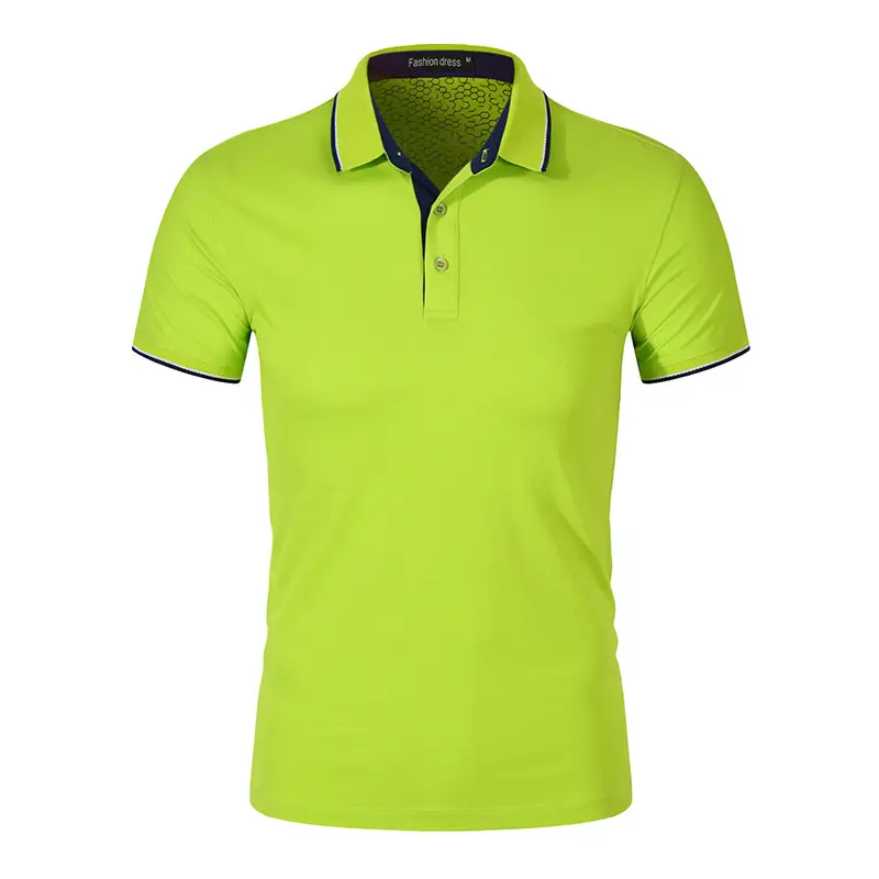 Blue Color Lapel Polo Shirt with Embroidered Logo for Men & Women - Image 9
