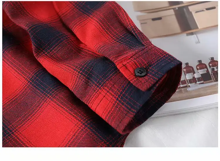 Men's Yellow Plaid Long Sleeve Shirt Korean Style — feature 15