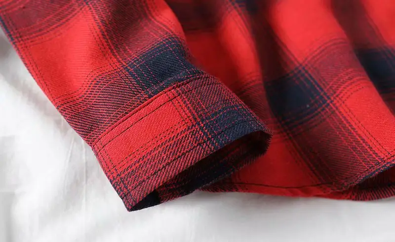 Men's Yellow Plaid Long Sleeve Shirt Korean Style — feature 22