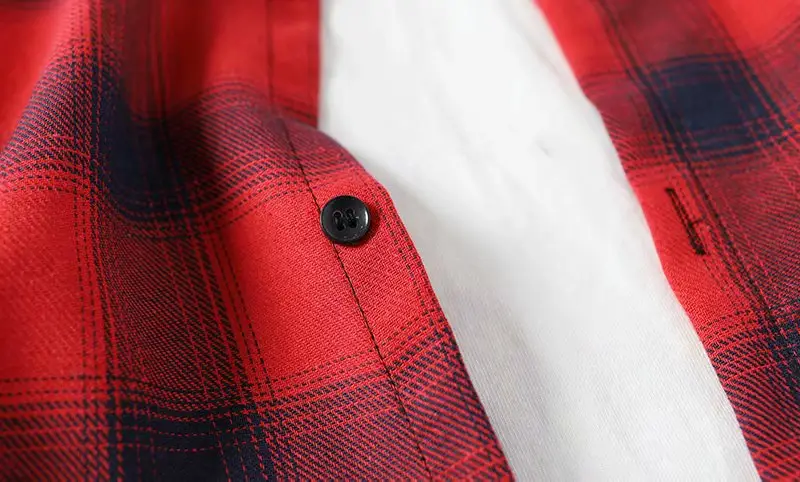 Men's Yellow Plaid Long Sleeve Shirt Korean Style — feature 24