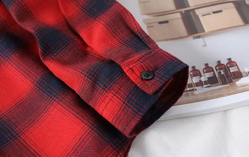 Men's Yellow Plaid Long Sleeve Shirt Korean Style — feature 29