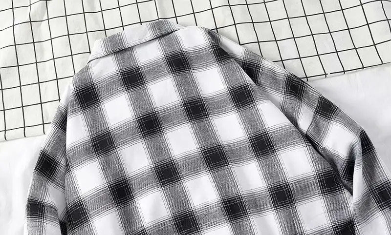 Men's Yellow Plaid Long Sleeve Shirt Korean Style — feature 35