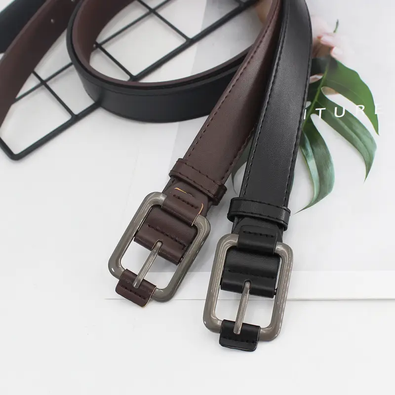 Men's Black Leather Belt with Japanese Buckle 2 Sizes - Image 4