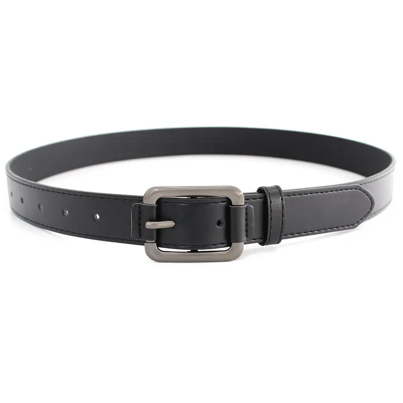 Men's Black Leather Belt with Japanese Buckle 2 Sizes - Image 6