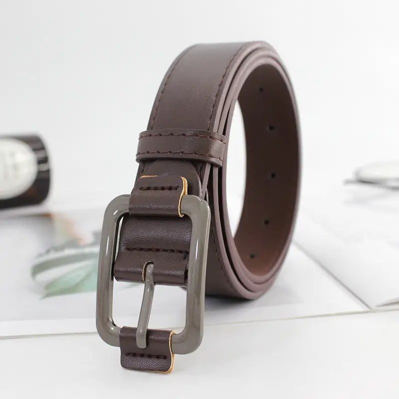 Men's Black Leather Belt with Japanese Buckle 2 Sizes - Image 2