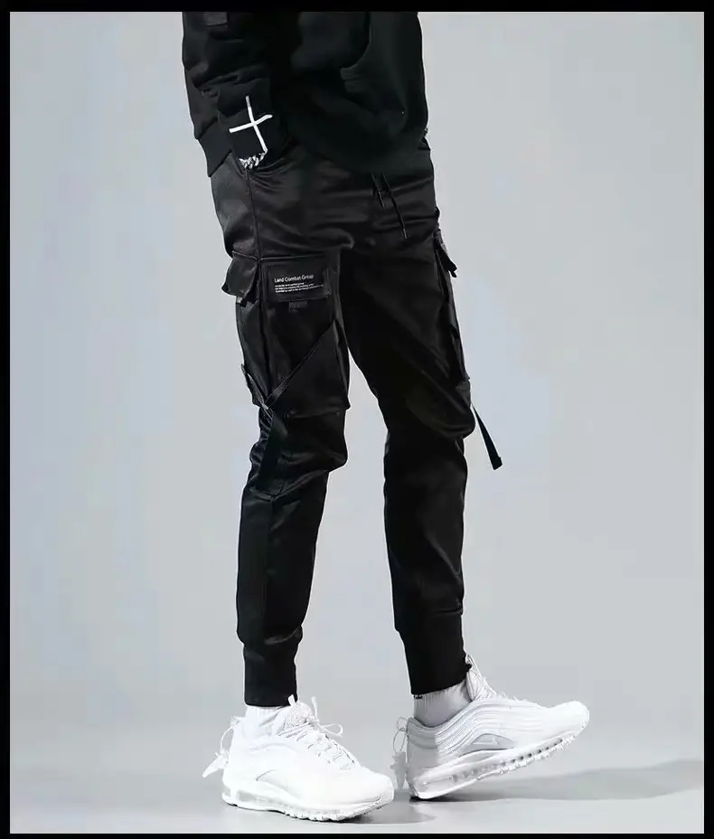 Men Black Tactical Trousers with Hidden Pocket — feature 10
