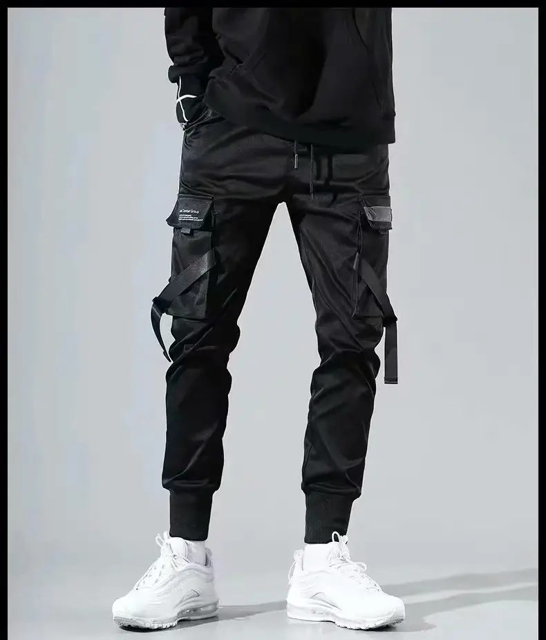 Men Black Tactical Trousers with Hidden Pocket — feature 6