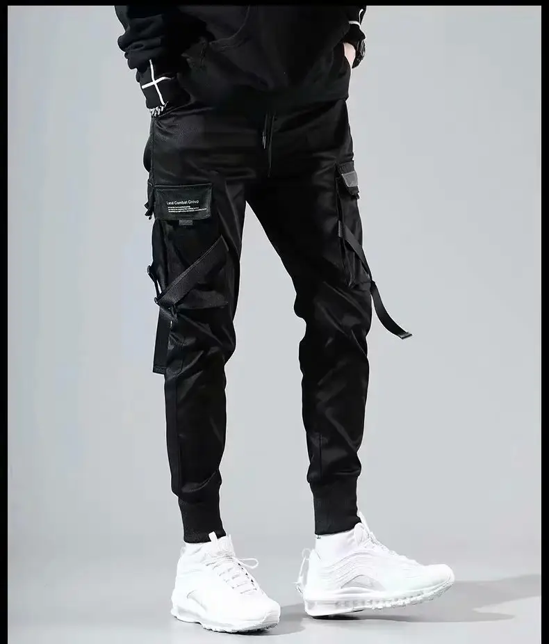 Men Black Tactical Trousers with Hidden Pocket — feature 7