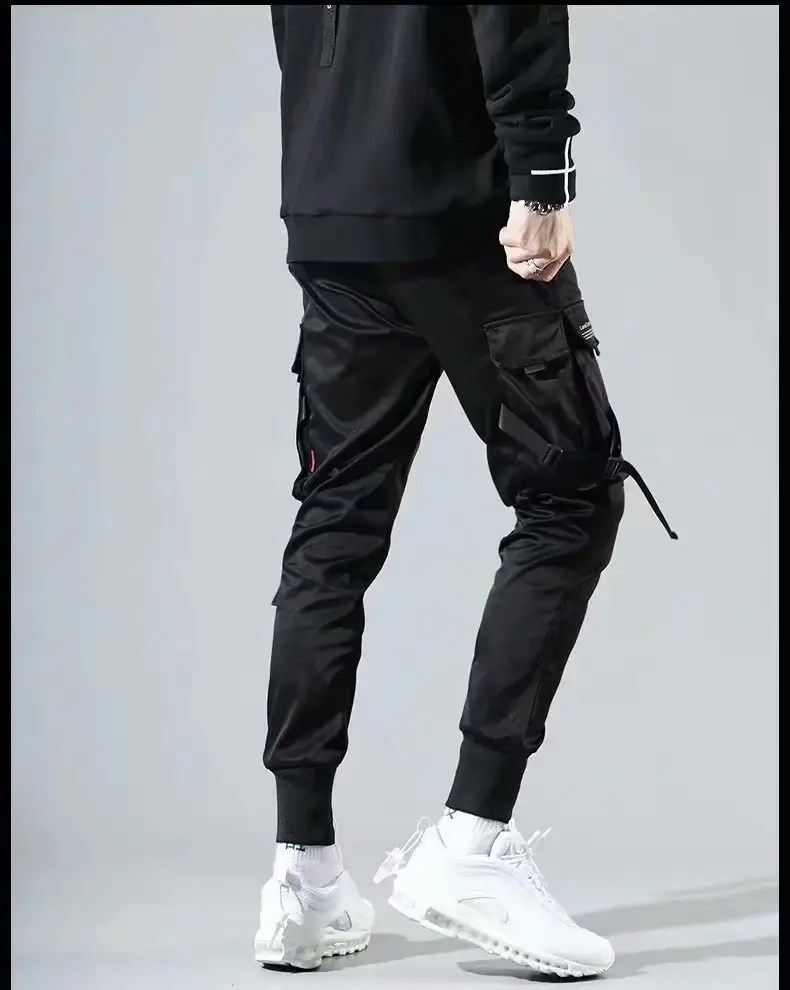 Men Black Tactical Trousers with Hidden Pocket — feature 8