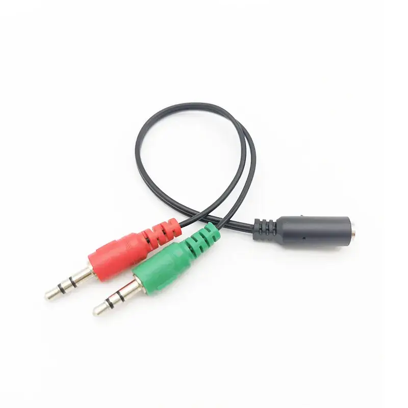 3.5mm Two-in-One Audio Adapter Cable Red Green - Image 5