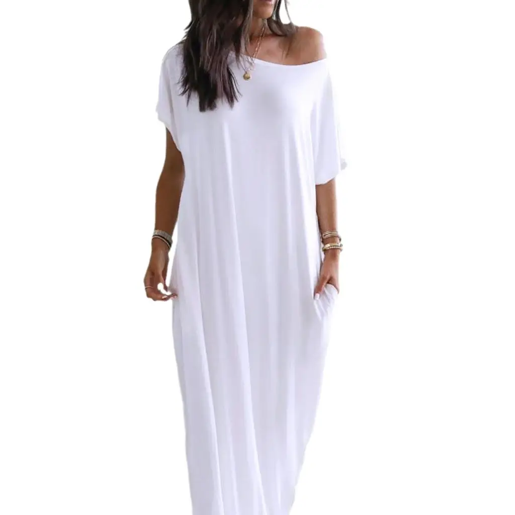 White Butterfly Print Long Sleeve Dress for Women - Image 7