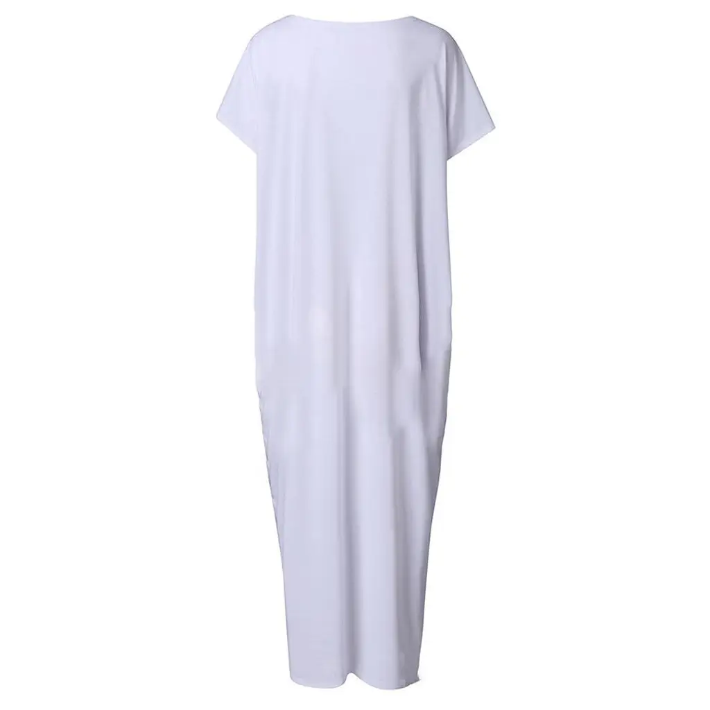 White Butterfly Print Long Sleeve Dress for Women — feature 15