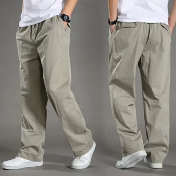 Men's Ankle-Length Korean Style Trousers Loose Large Fit - Image 2