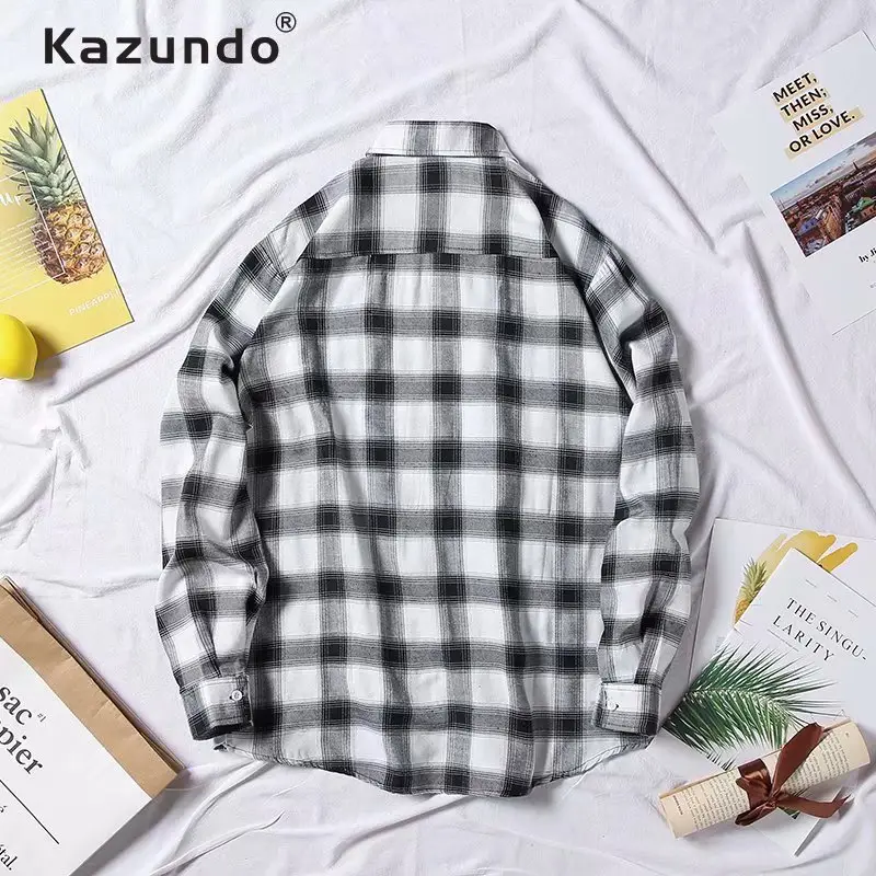 Kazundo Men's Red Plaid Fleece Jacket Unstitched - Image 8