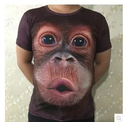 3D Funny Monkey T-Shirt for Men Summer