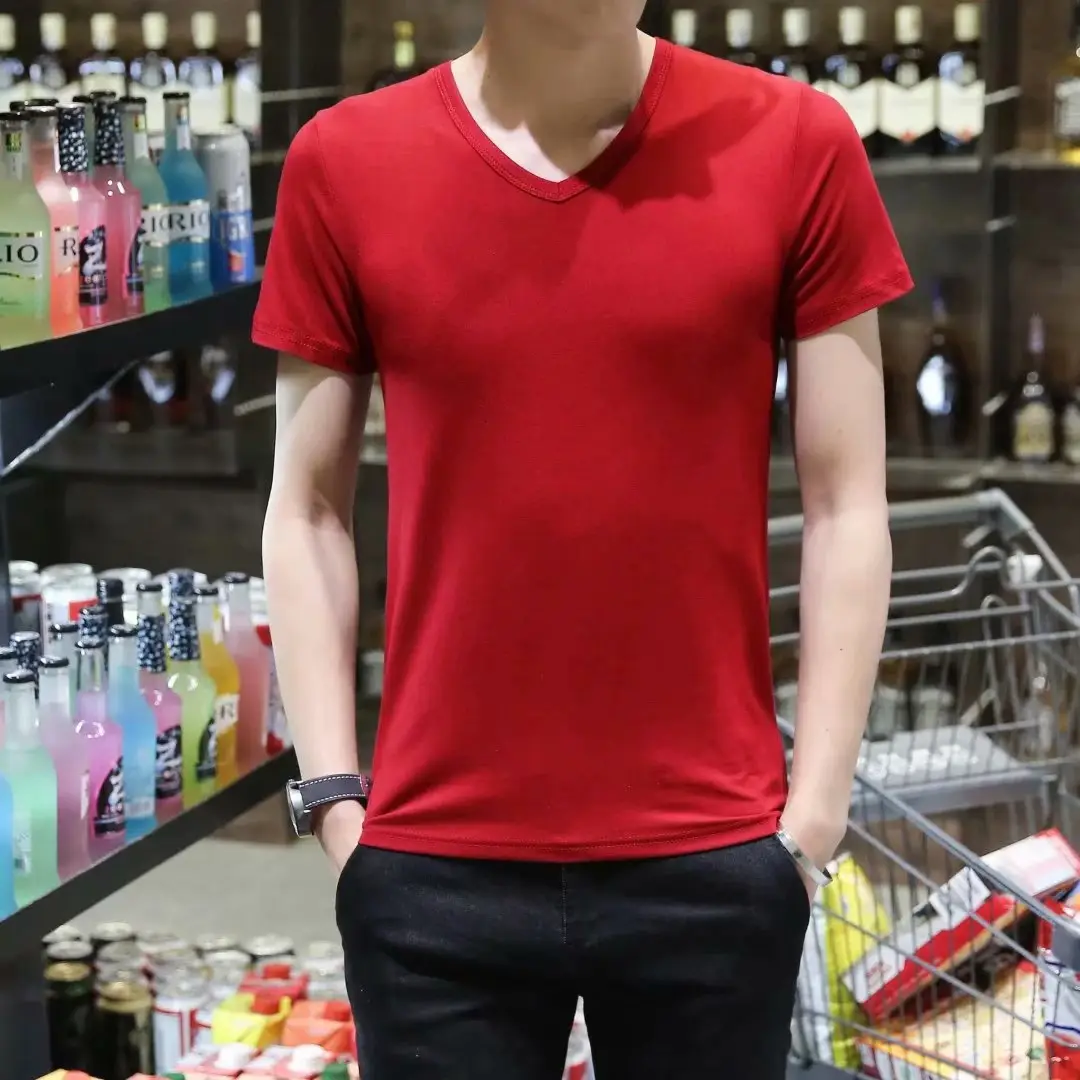 Men's White Short Sleeve T-Shirt Large Size - Image 6