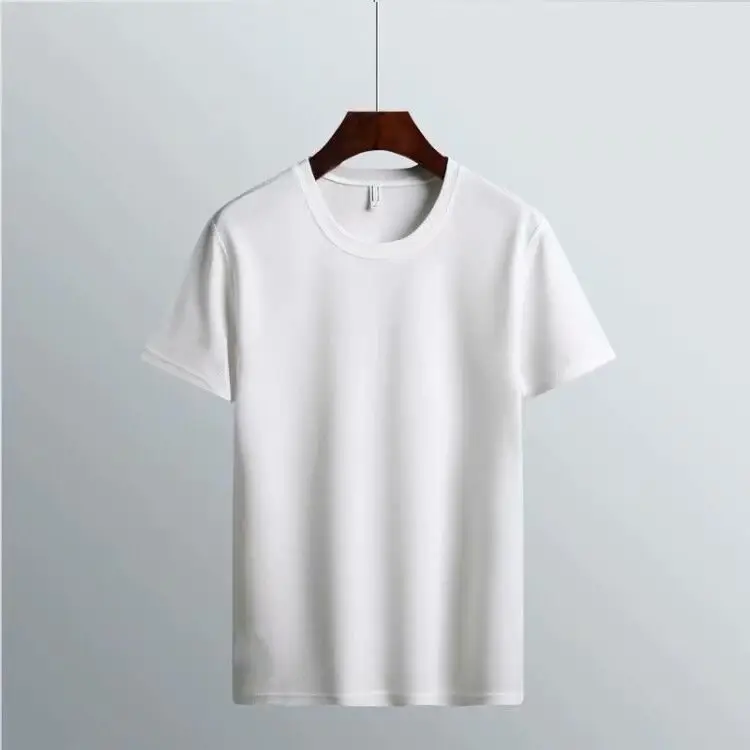 Men's White Short Sleeve T-Shirt Large Size - Image 8