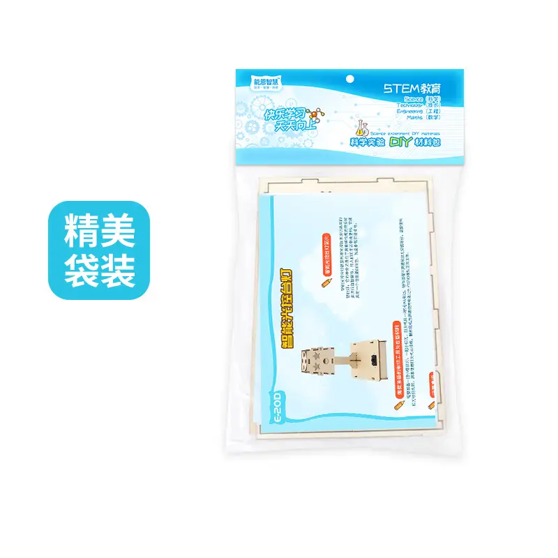 Hand-Assembled Wooden Desk Lamp for Kids Science Experiment - Image 4