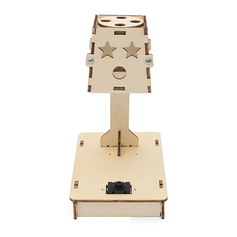 Hand-Assembled Wooden Desk Lamp for Kids Science Experiment - Image 5