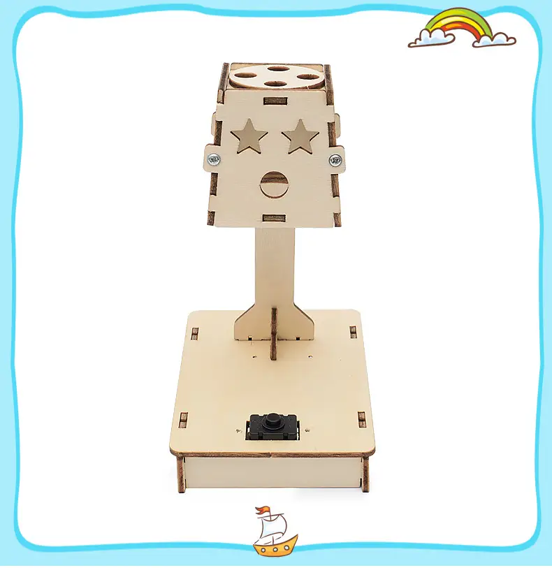 Hand-Assembled Wooden Desk Lamp for Kids Science Experiment — feature 10