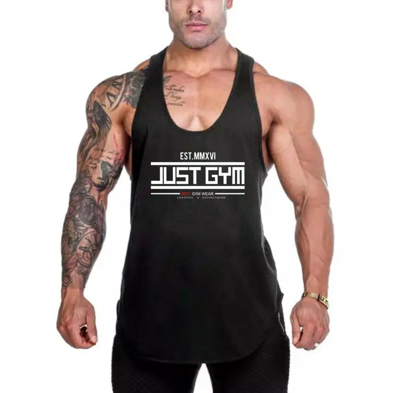 Men's Yellow Jersey Tank Top Just GHTM Summer Bodybuilding Vest - Image 8