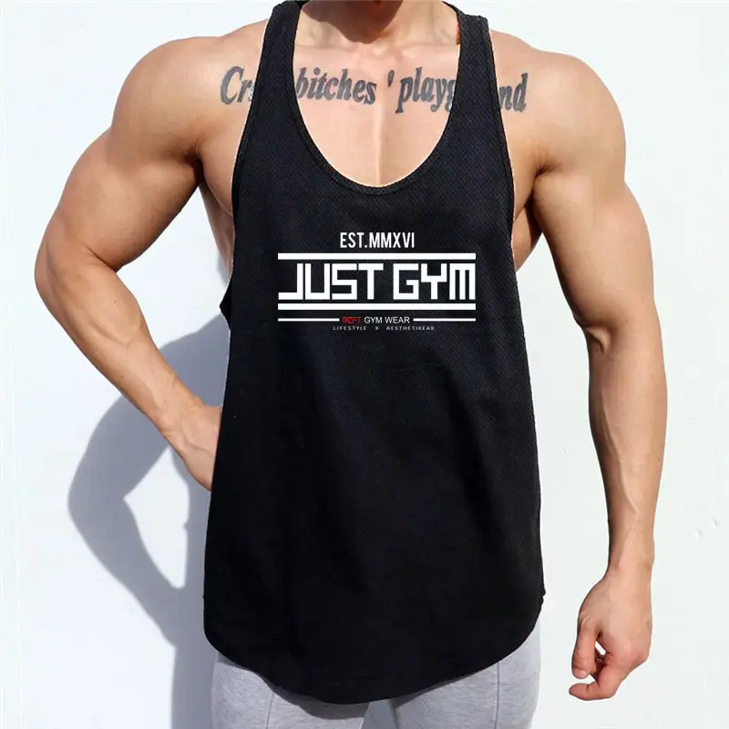 Men's Yellow Jersey Tank Top Just GHTM Summer Bodybuilding Vest - Image 6