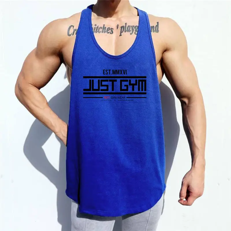 Men's Yellow Jersey Tank Top Just GHTM Summer Bodybuilding Vest - Image 7