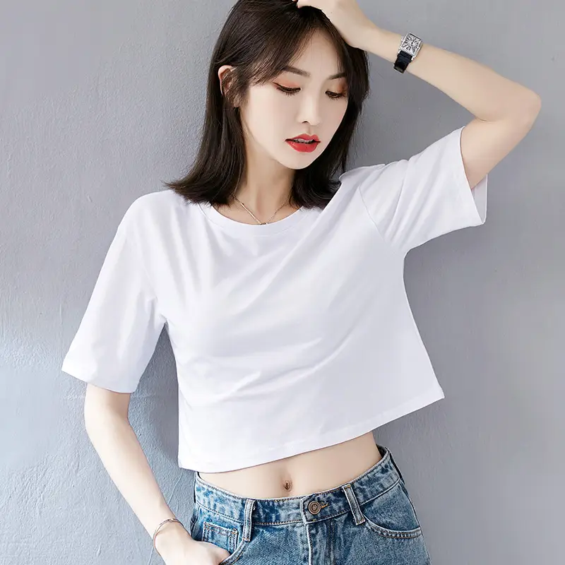 Pink Loose Neck T-Shirt for Women High Waist Shorts