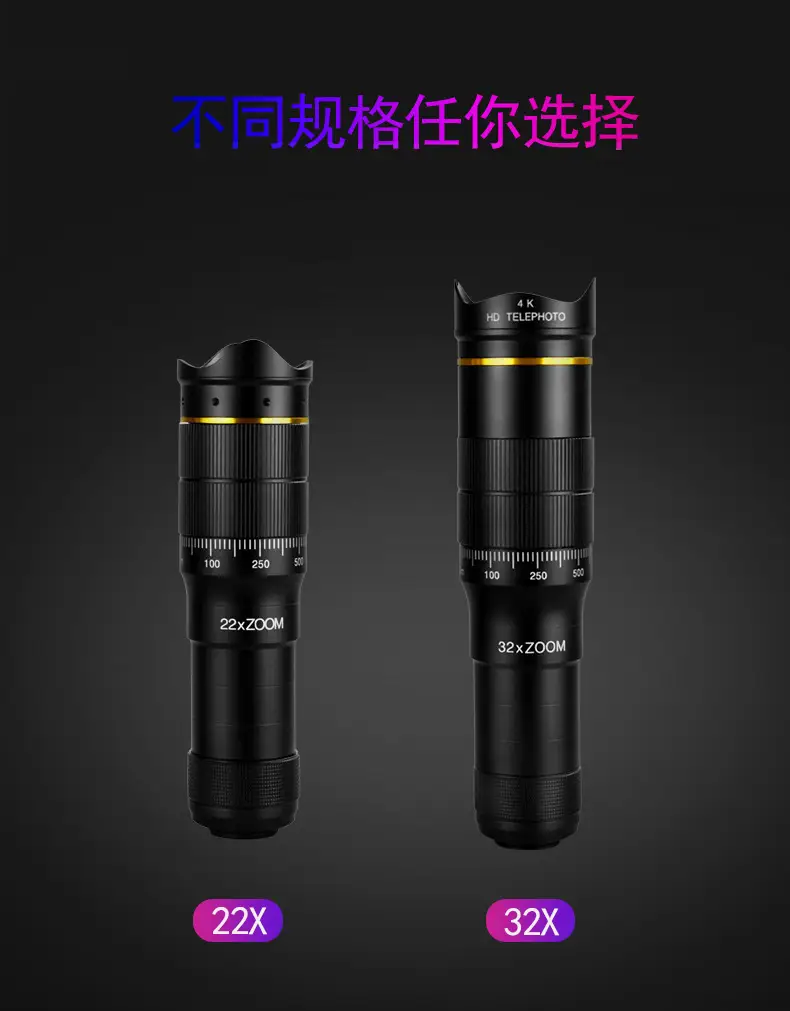 4K Zoom Telephoto Lens 22x32 HD Video Phone — feature 4