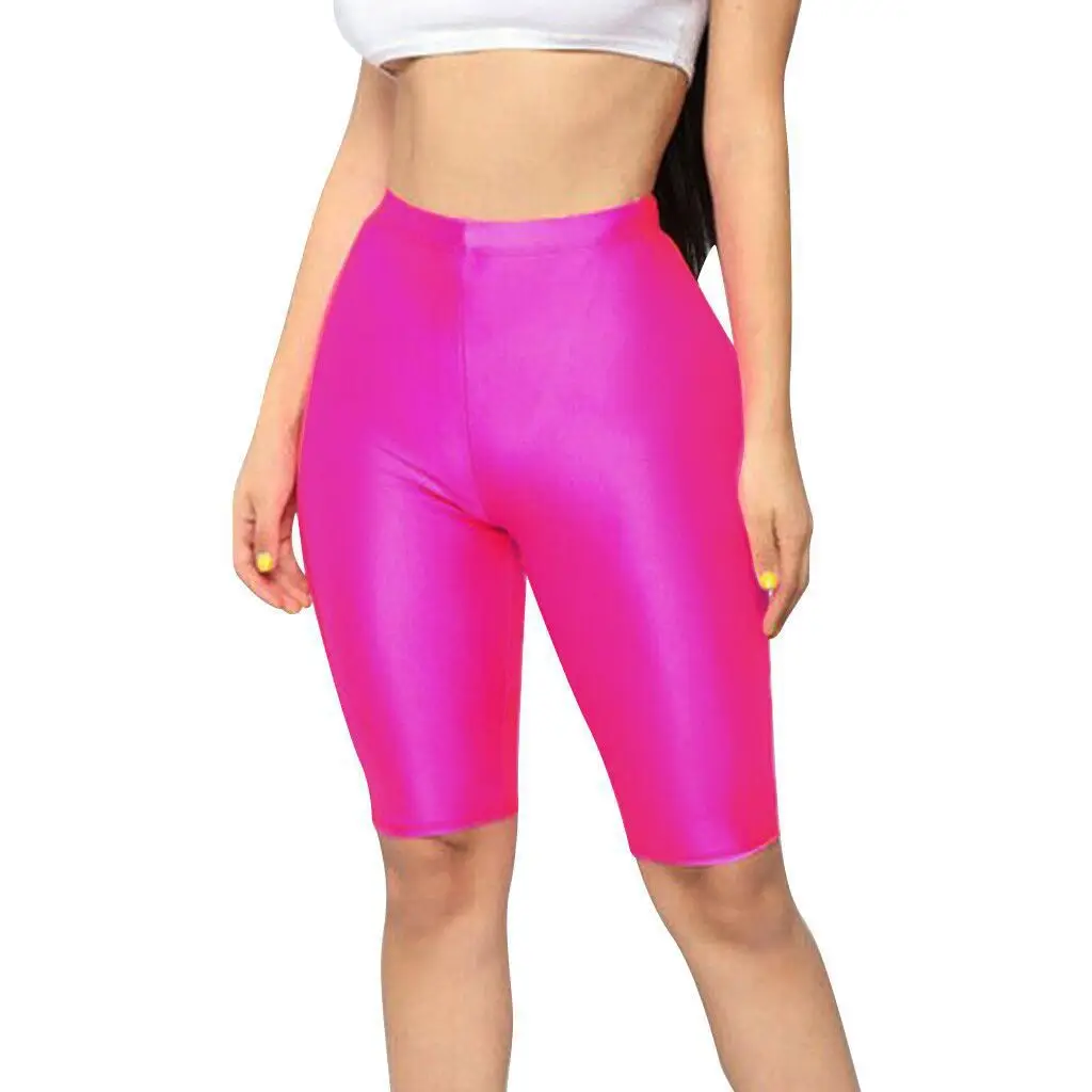 Blue High-Waisted Fluorescent Women's Shorts 5Q - Image 11