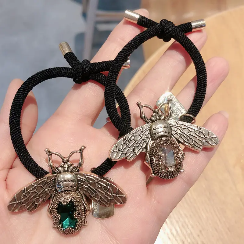 Bee Hair Ring Korean Style Silver Plated - Image 6
