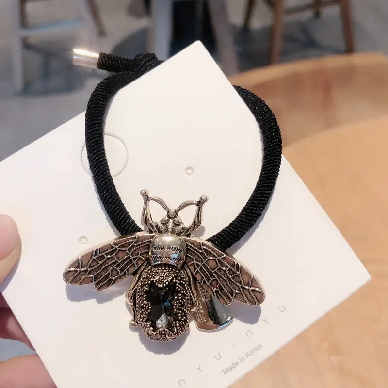 Bee Hair Ring Korean Style Silver Plated - Image 2
