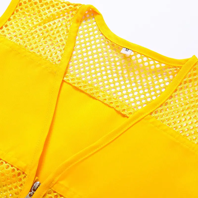 Yellow Mesh Volunteer Vest for Kids Summer Wear - Image 15